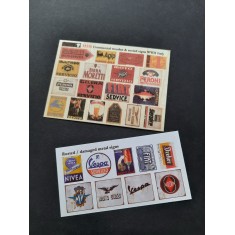 1/35 WWII-Present Italian Commercial Wooden & Rusted Signs