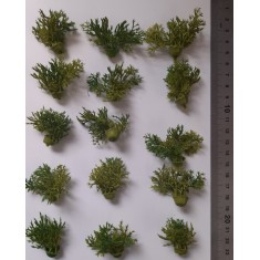 1/35 - 1/16 Plastic Plants - Wild Bushes Medium/Dark Green (15pcs)