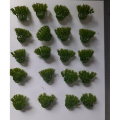 1/35 - 1/16 Plastic Plants - Low Bushes Light Green (15pcs)
