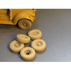 1/35 Chevrolet LRDG (Long Range Desert Group) 30 cwt Firestone Wheels (5pcs) for Tamiya