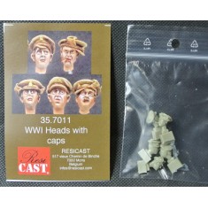 1/35 5 Different Heads with WIP Helmets