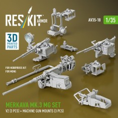 1/35 Merkava Mk.3 MG Set V2 & Mounts for Meng/HobbyBoss