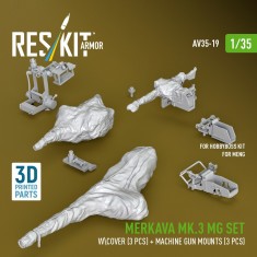 1/35 Merkava Mk.3 MG Set w/Cover & Mounts for Meng/HobbyBoss