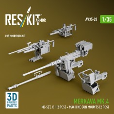 1/35 Merkava Mk.4 MG Set V1 with Machine Gun Mounts for HobbyBoss Kit