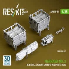 1/35 Merkava Mk.3 Rear Hull Storage Baskets with Cover (2pcs) for Meng Kit