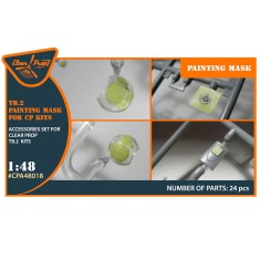 1/48 Baykar Bayraktar TB.2 Masking for ClearProp kits (yellow kabuki paper)