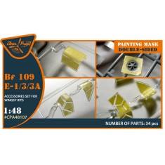 1/48 Messerschmitt Bf 109E-1/E-3/E-3a Double-Sided Paint Mask for Wingsy Kits