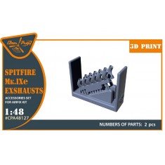 1/48 Supermarine Spitfire Mk.IXe Exhausts for Airfix Kit
