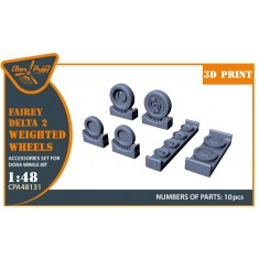 1/48 Fairey Delta 2 Weighted Wheels for Dora Wings Kit