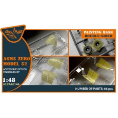 1/48 Mitsubishi A6M5a Zero Model 52 Double-Sided Paint Mask for FineMolds Kit