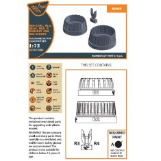 1/72 Mikoyan-Gurevich MiG-23ML/MLD/P/MLAE Exhaust & Air Scoops for Clear Prop Models