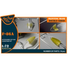 1/72 F-86A Double-Sided Painting Mask for Clear Prop kits