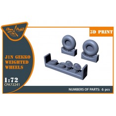 1/72 Nakajima J1N Gekko Weighted Wheels
