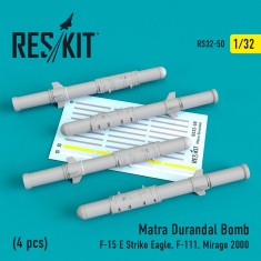 1/32 Matra Durandal Bomb (4pcs) for F-15 E Strike Eagle, F-111, Mirage 2000 (Kitty Hawk)
