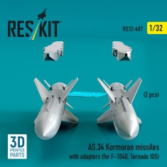 1/32 As.34 Kormoran Missiles with Adapters (2pcs) (For F-104G, Tornado Ids)