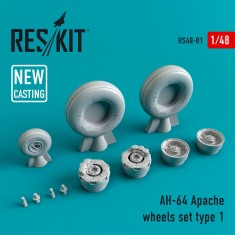 1/48 McDonnell Douglas AH-64 Apache Wheels for Academy/Hasegawa/Airfix kits