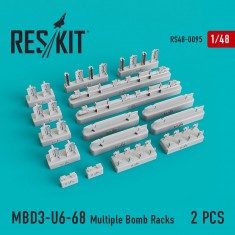 1/48 Su-17/24/30/34/35 MBD3-U6-68 Multiple Bomb Racks (2pcs)