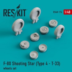 1/48 F-80 Shooting Star Type #4 T-33 Wheels for Hasegawa/Monogram/Hobby Boss/Bandai
