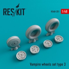 1/48 Vampire Type 3 Wheels Set for Trumpeter/Hobbycraft  kits
