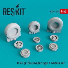 1/48 Douglas B-26 (A-26) Invader Type 1 Wheels set for ICM/Hasegawa/Monogram/Revell kits