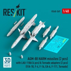 1/48 AGM-88 HARM Missiles with LAU-118A and Tornado Adapters