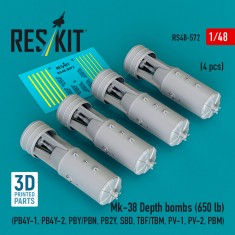 1/48 Mk-38 Depth Bombs 650lb (4pcs)