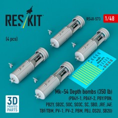 1/48 Mk-54 Depth Bombs 350lb (4pcs)