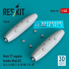 1/48 Mark 77 Napalm Bombs Mod.4/5 (2pcs) for A-4/A-26K/F-4/AV-8B/F/A-18