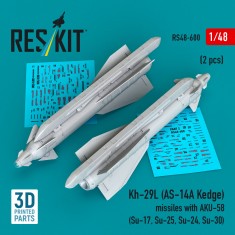 1/48 Kh-29L (AS-14A Kedge) Missiles with AKU-58 (2pcs)
