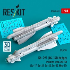 1/48 Kh-29T (AS-14B Kedge) Missiles with AKU-58 (2pcs)