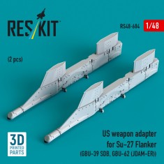 1/48 US Weapon Adapter for Su-27 Flanker (2pcs) GBU-39 SDB, GBU-62 (JDAM-ER)