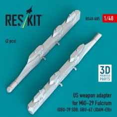 1/48 US Weapon Adapter for MiG-29 Fulcrum (2pcs) GBU-39 SDB, GBU-62 (JDAM-ER)