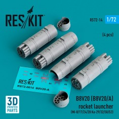 1/72 B8V20A Rocket Launcher (4pcs) for Mi-8/17/24/28 Ka-29/32/50/52