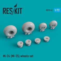 1/72 Mi-24 (Mi-35) Wheels for Zvezda,Hobby Boss/Revell/Italeri/Eduard kits