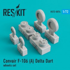 1/72 Convair F-106 А Delta Dart Wheels Set for Hasegawa/Meng Models/Trumpeter kits
