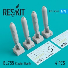 1/72 Jaguar/Harrier/Phantom/MiG-27 BL755 Cluster Bomb (4pcs)