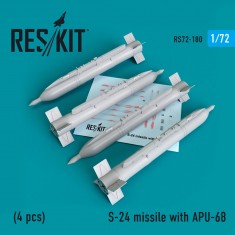 1/72 Mikoyan-Gurevich MiG-21/23/27/29/Su-7/17/25/24/Mi-24 S-24 Missile w/APU-68 (4pcs)