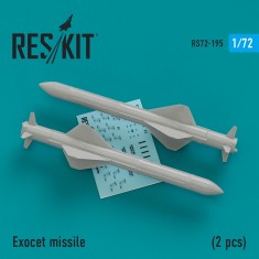 1/72 Super Etendard, Mirage 2000 Exocet Missile (2pcs) for Academy/Italeri/Heller/Revell