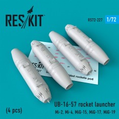 1/72 UB-16-57 Rocket Launcher (4pcs) for Mi-2/4/15/17/19