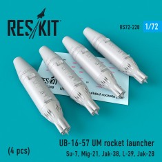 1/72 UB-16-57 UM Rocket Launcher (4pcs) for Su-7, Mig-21, Jak-38, L-39, Jak-28