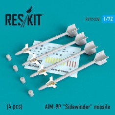 1/72 AIM-9P Sidewinder Missile (4pcs) for F-4/5/16/15/14/Mirage F.1/III/2000/Harrier/Hawk