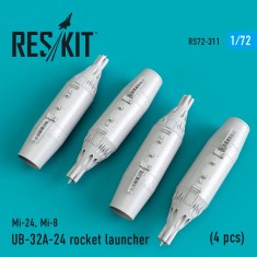 1/72 UB-32A-24 Rocket Launcher (4pcs) for Zvezda/HobbyBoss Mi-24/Mi-8