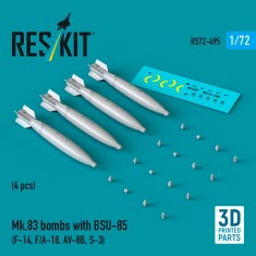 1/72 Mk.83 Bombs with BSU-85 (4pcs) for F-14, F/A-18, AV-8B, S-3