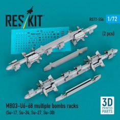 1/72 MBD3-U6-68 Multiple Bombs Racks (2pcs) for Su-17/Su-24/Su-27/Su-30