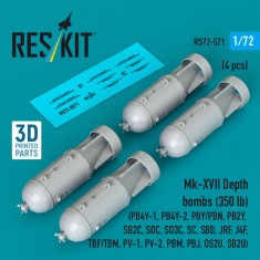 1/72 Mk-XVII Depth Bombs 350lb (4pcs)