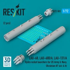 1/72 US/Ukrainian Lau-68, Lau-68D/A, Lau-131/A Hydra Rocket Launchers (A/C & H)