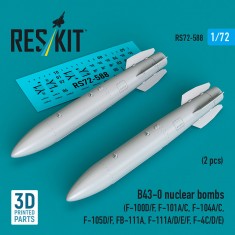 1/72 B43-0 Nuclear Bombs (2pcs) for F-100D/F/F-101A/C/F-104A/C/F-105D/F/FB-111A