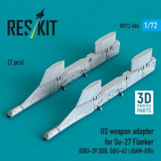 1/72 US Weapon Adapter for Su-27 Flanker (2pcs) GBU-39 SDB, GBU-62 (JDAM-ER)