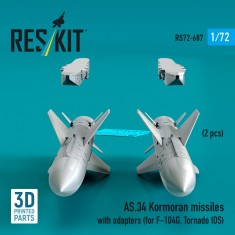 1/72 As.34 Kormoran Missiles with Adapters (2pcs) (For F-104G, Tornado Ids)