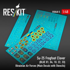 1/48 Su-25 Frogfoot Clover Ukrainian AF Decals w/Stencils